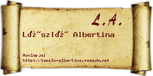László Albertina névjegykártya